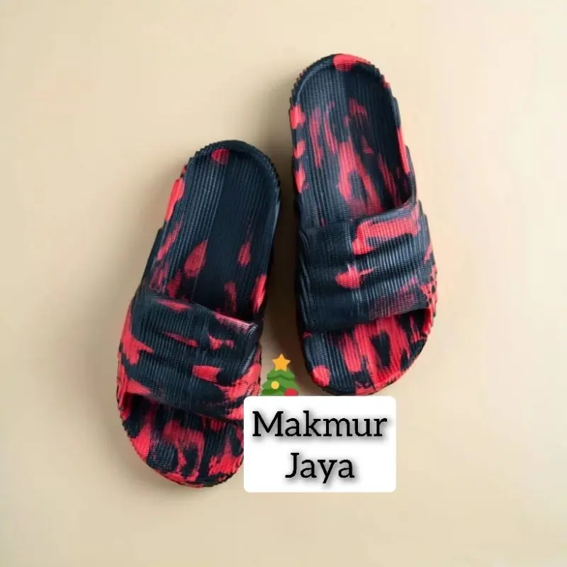 Sandal Pria Sandal Slop Gosome Motif Loreng 39-43 8831 Kasual Merah Sendal 4
