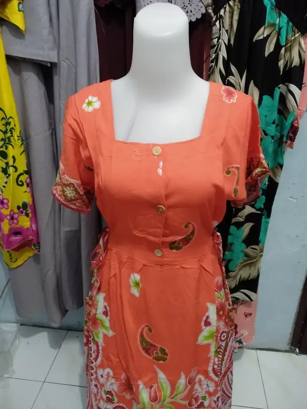 LIMITED ORANGE Home Dress (Daster ) Cantik Model Krah Kotak dan Busui 5