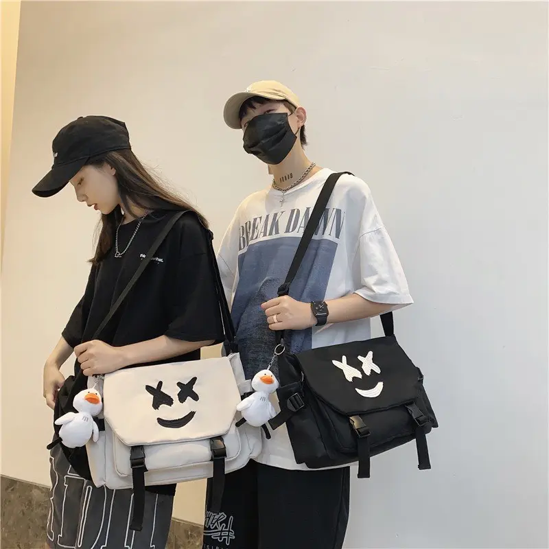 Túi đeo chéo canvas XX dễ thương unisex học sinh sinh viên cao cấp ulzzang, cặp đi học đi chơi nam nữ hàn quốc 7