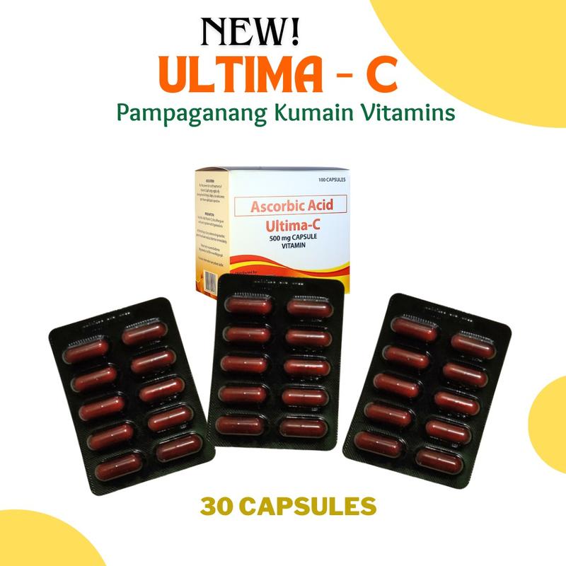 ULTIMA - C VITAMINS 30 CAPSULES - Orange Capsule Vitamin Edible ...