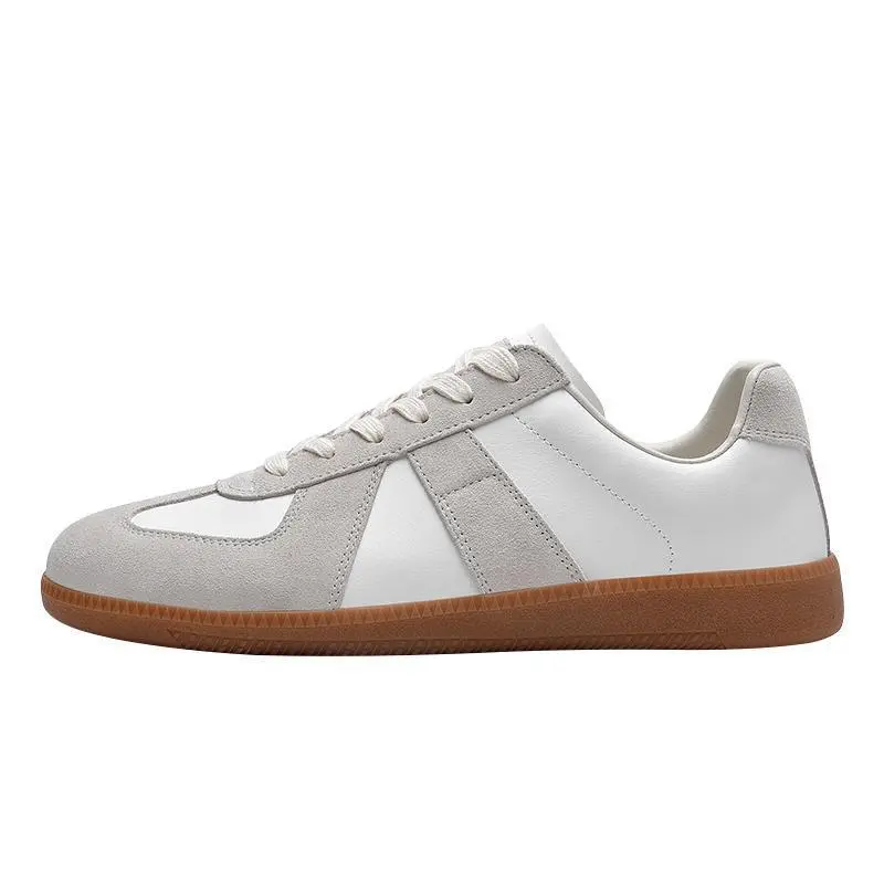 Authentic Retro Classic Genuine Leather White Flat Casual German Training Shoes for Women Low-top Sports Couple Sneakers for Men Summer Pedal