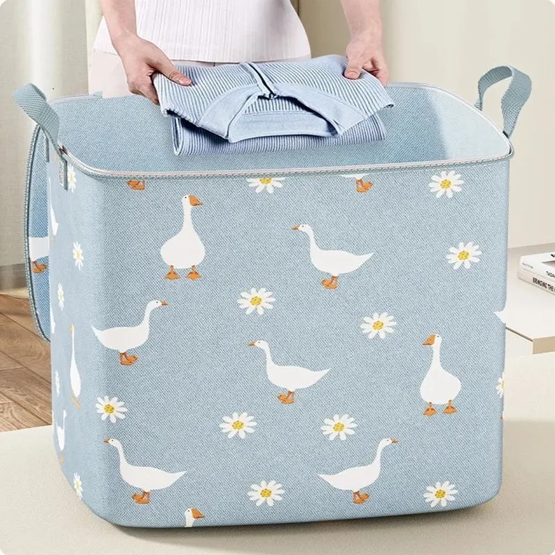BLB Storage Box Organizer Container Selimut Keranjang Pakaian Dengan Tutup Resleting Serbaguna 5