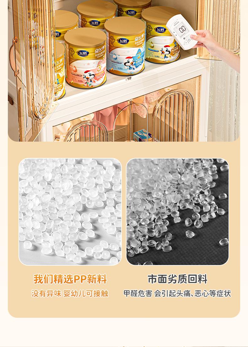 Product Introduction of New Installation-Free Baby Wardrobe Clothes for Babies Storage Children's Wardrobe Household Snack Storage Box Plastic Locker 13