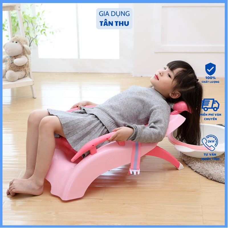 Ghế Gội Đầu Cho Bé Cỡ Đại Việt Nhật, Có Tấm Lót Đỡ Gáy Bé Không Bị Mỏi Cổ Và Tay Vịn Cho Bé