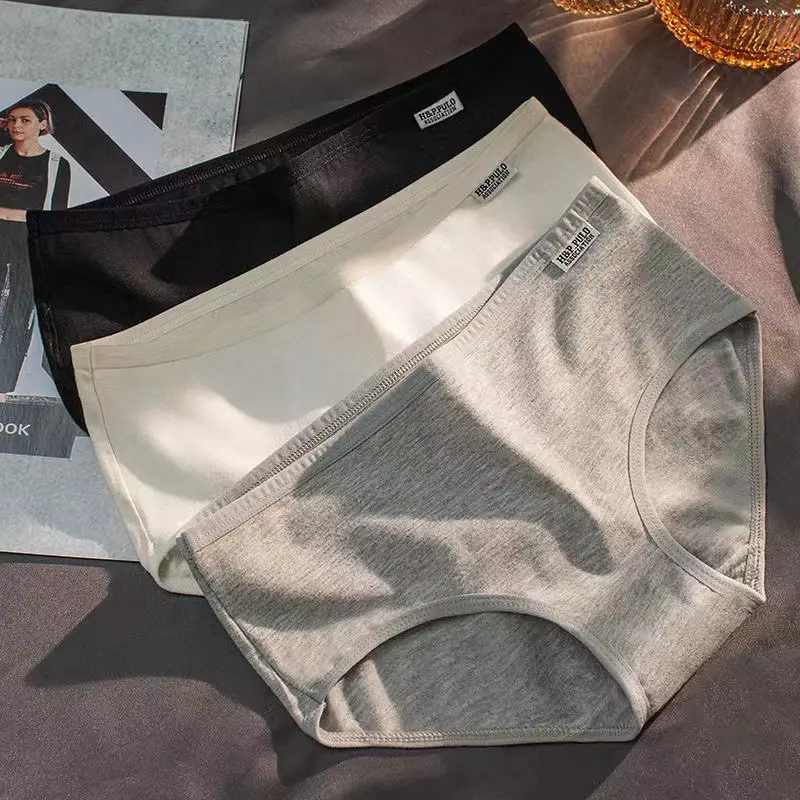 Đồ Lót Nữ, Chất Liệu Cotton, Màu Trơn Cạp Thấp, Phong Cách A001, Thích Hợp Cho Học Sinh Nữ, Bán Buôn, Quần Lót Nữ
