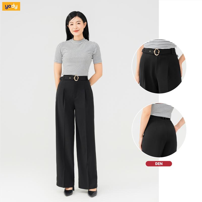[SALE 50%] YODY Quần Âu Nữ Đứng Kèm Thắt Lưng Bản To QAN7074