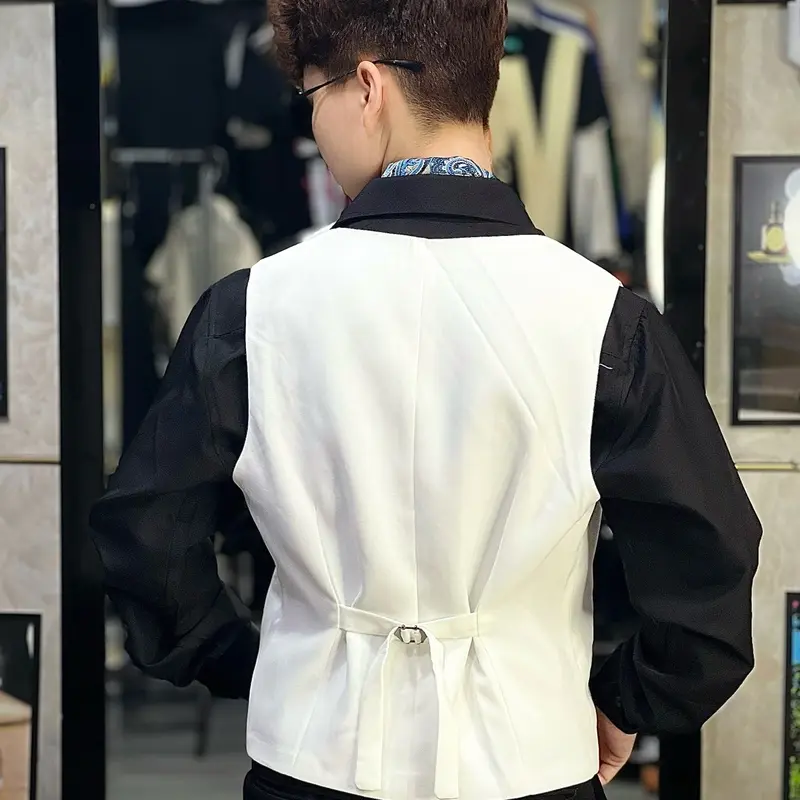BỘ VEST FOM NHỎ+ KÈM TRÂM CÀI ÁO+ÁO GILE (làm theo chiều cao cân nặng) 6