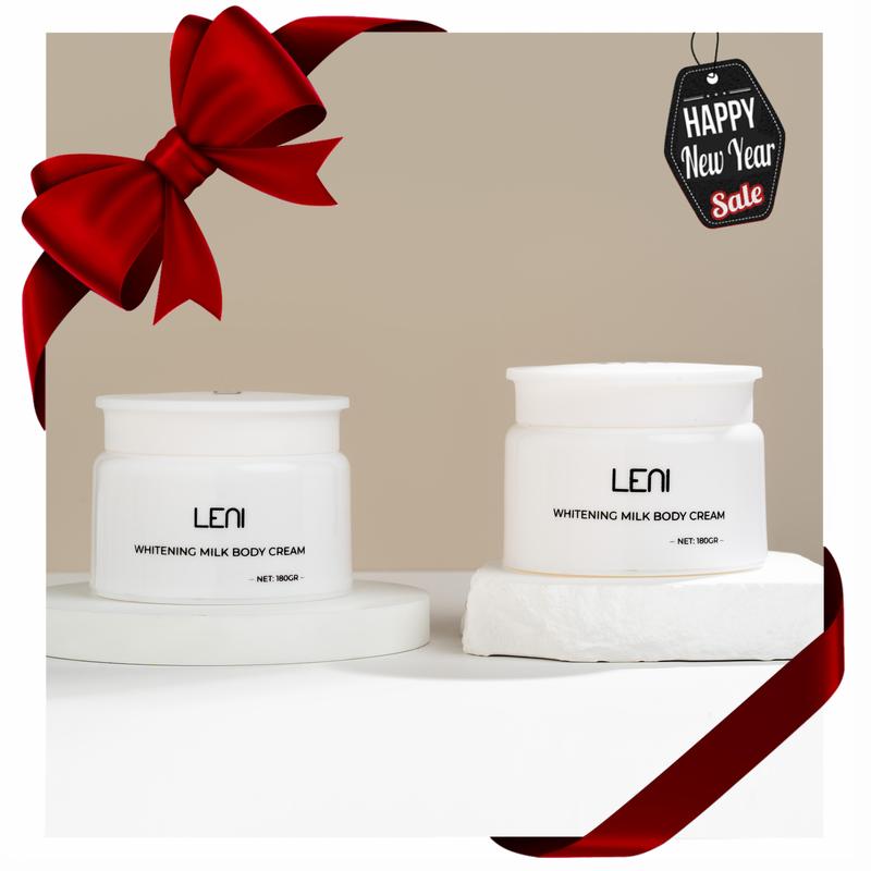 (Giỏ Mới) [Tặng 2 TẩyTBC] COMBO 2 HỘP KEM BODY VÁNG SỮA LENI WHITENING MILK CREAM 360GRAM - KEM BODY MAI PHƯƠNG BÙI