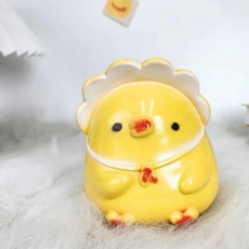 Heo Đất/Lợn Đất Tiết Kiệm Mẫu Gà Con Lon Ton Siu Cute Ống Tiết Kiệm Ống Heo Đựng Tiền