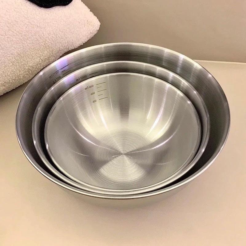 Product Introduction of Set 3 Thau Trộn Inox 304 Có Vạch Chia Dung Tích Tiện Lợi 9