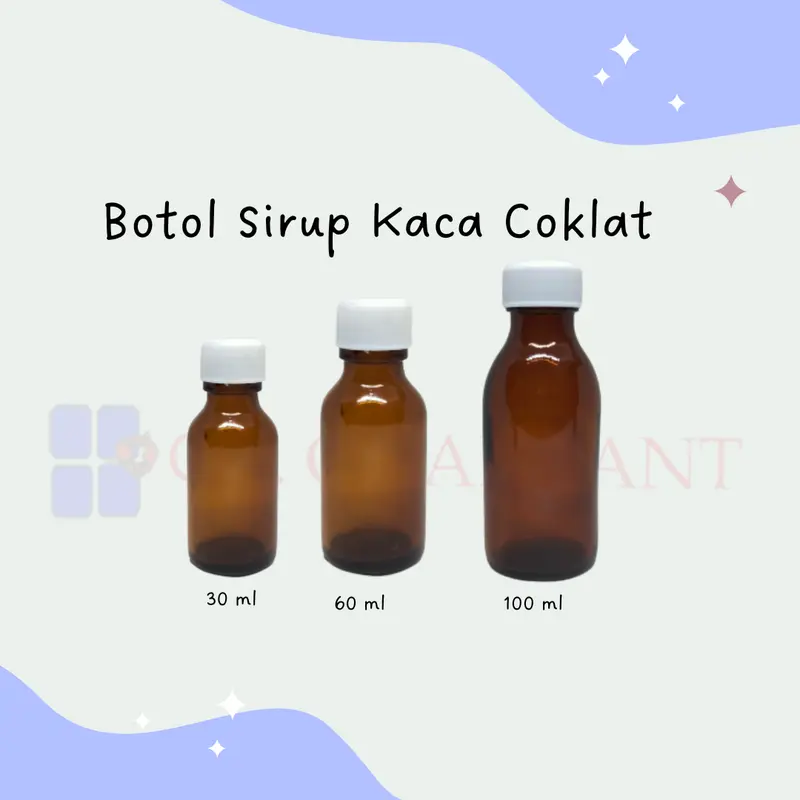 Botol Sirup Kaca Coklat 30ml - 100ml 0