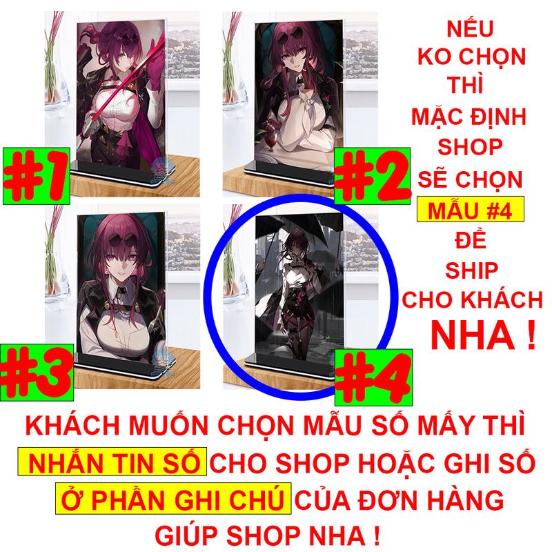 Khung ảnh Mica trong suốt Kích thước A4,A5 In hình Kafka, Silver Wolf Game Honkai: Star Rail (1) đế lùa màu đen 1