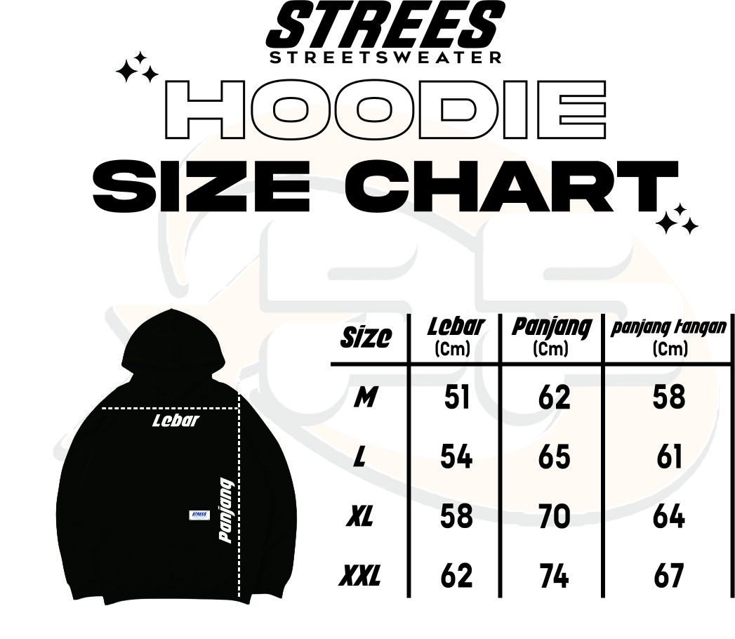 STREES Heart Sweater Hoodie Jumper Pria Keren Berbahan Kain Fleece Lembut Nyaman Size M-XXL Lokal  Panjang