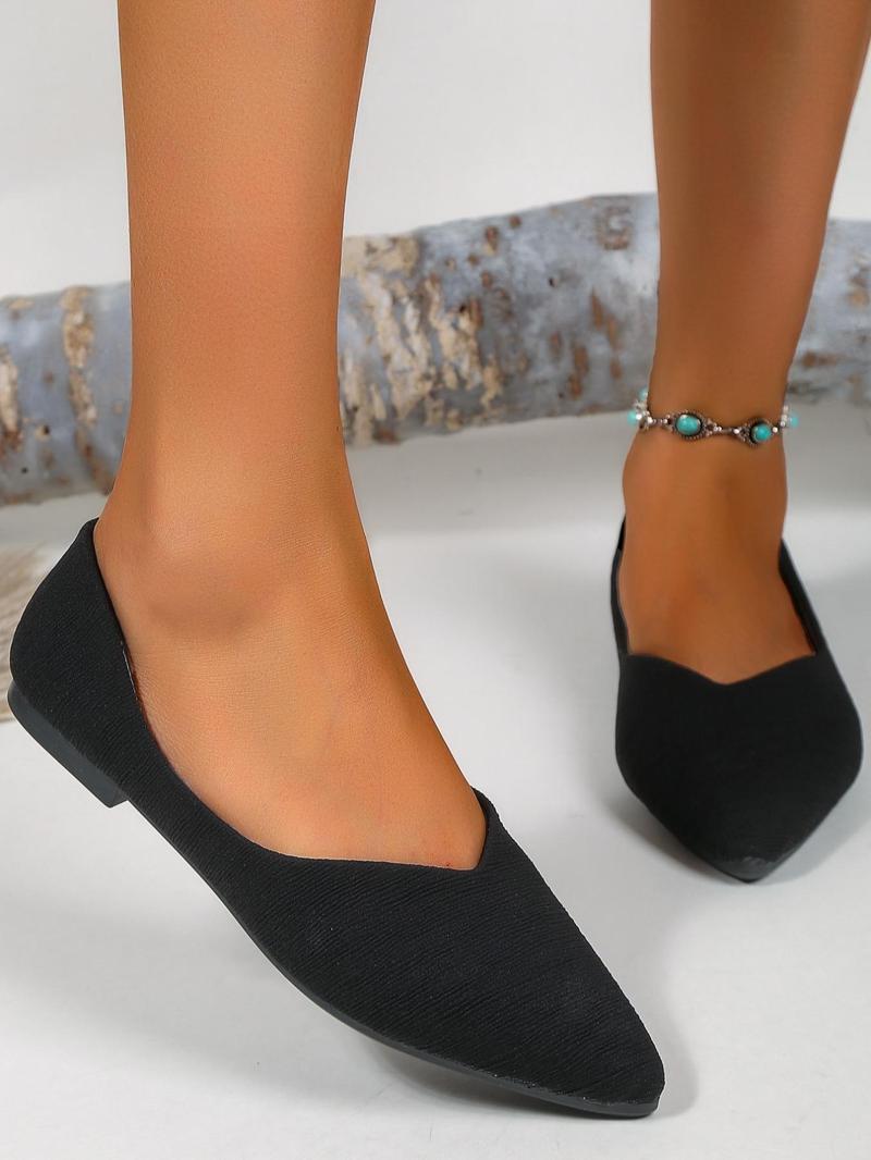 Product Introduction of Women's Elegant Minimalist Pointed Toe Thin Shoes, 1 Pair Trendy Casual Soft Breathable Flat Shoes, Chic All-match Shoes for Daily Wear 13