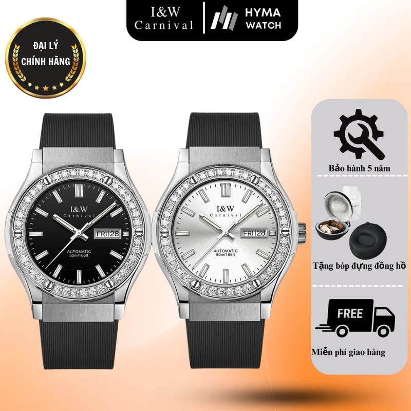  Đồng hồ Nam I&W Carnival 55851G  Chính hãng  Máy cơ cao cấp Bảo hành 5 năm Hyma Watch 