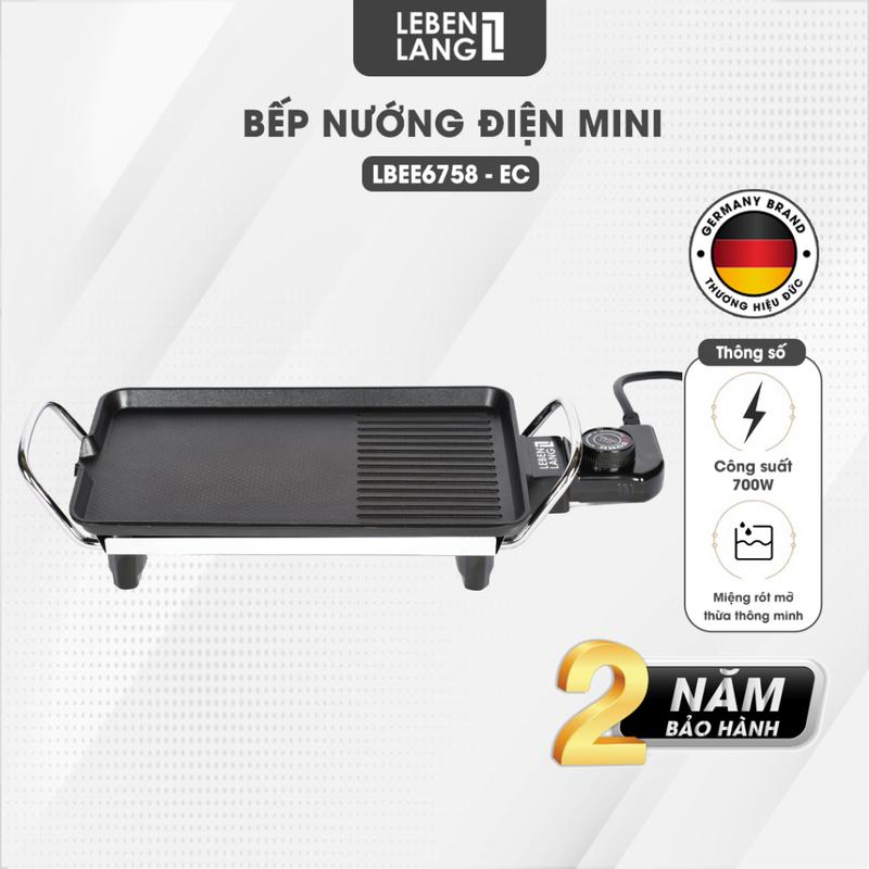  Best Seller  Bếp nướng điện không khói mini Lebenlang LBEE6758 của Đức công suất 700W hàng chính hãng bảo hành 2 năm 