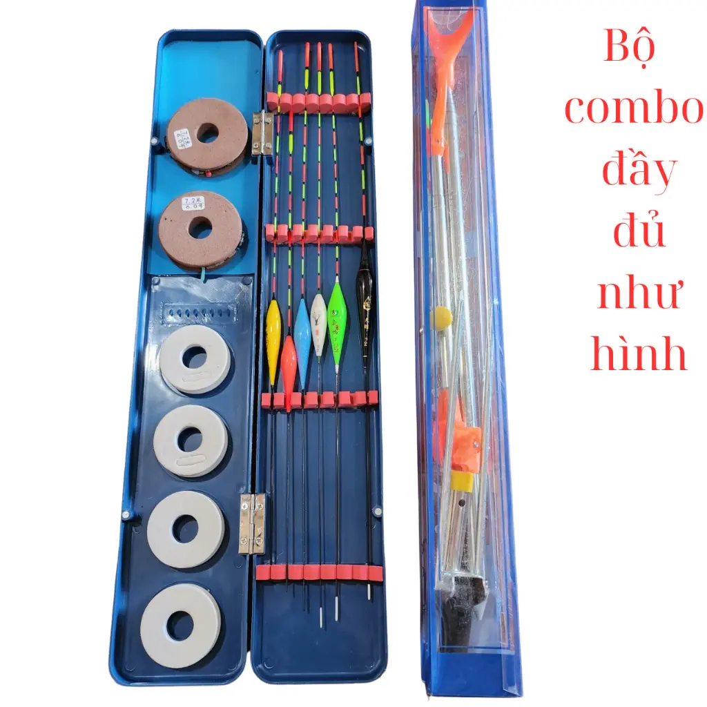 Combo hộp phao trục câu đài và chống cần Fishing Bắt Cá Đi Câu Câu Cá