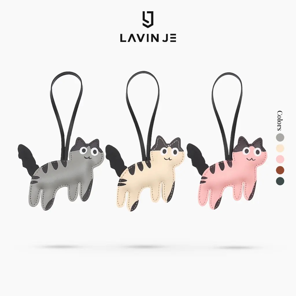 LAVIN JE Bag Charm Cat Gantungan Tas Kucing Loreng Aksesoris Tas Lucu G1090