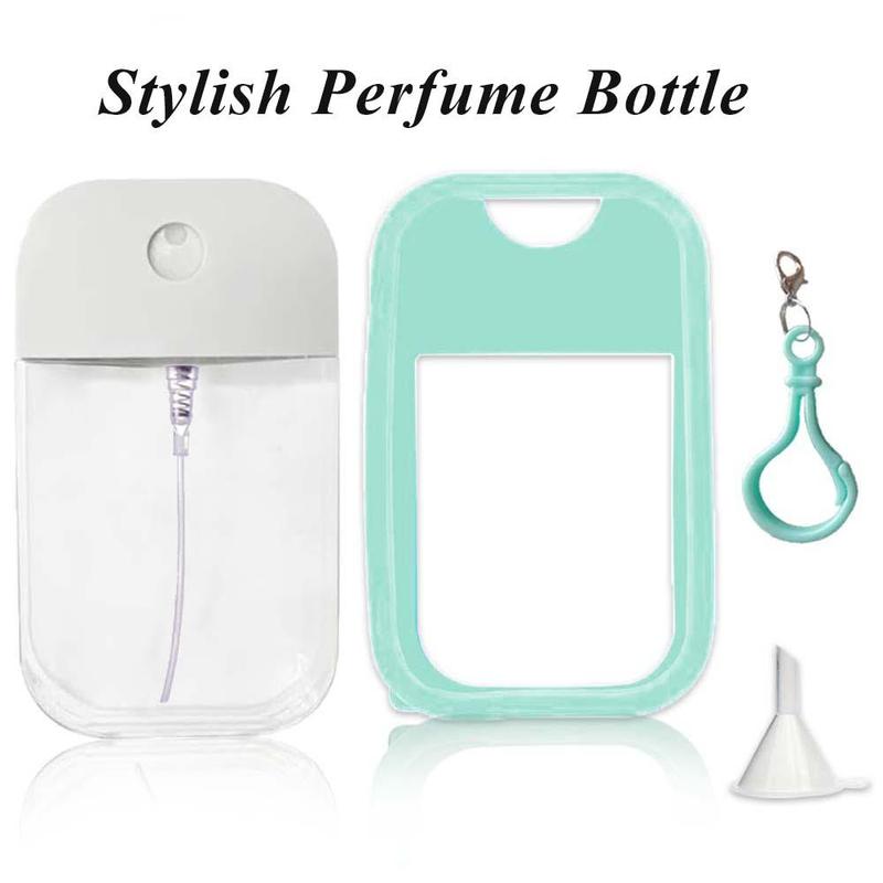 Product Introduction of Cute Dog Pattern Perfume Spray Bottle with Keychain, 1 Count Refillable Hand Sanitizer Storage Case, Empty Bottle for Home Office Outdoor Travel, Tin 2