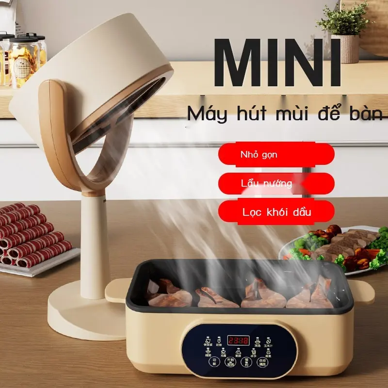 [Giảm giá cho khách hàng mới] Máy hút mùi bếp, quạt tản nhiệt mini cho lò nướng để bàn nhỏ gọn, di động tiện dụng
