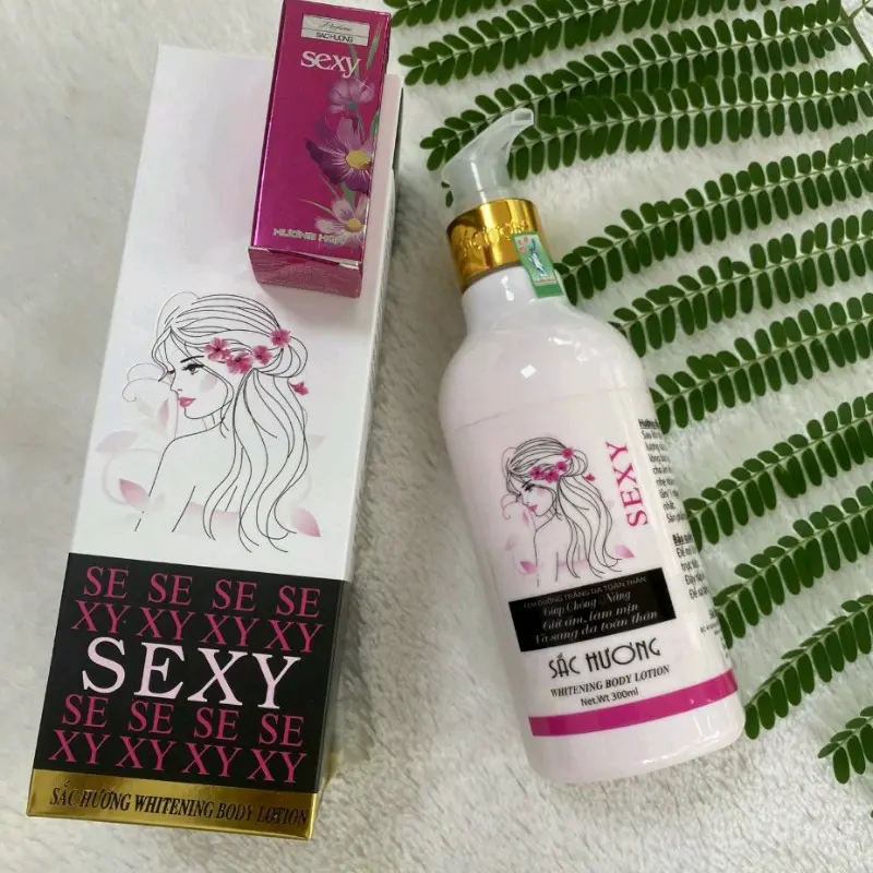 Kem Dưỡng Trắng Da Body SEXSY - Kem Dưỡng Trắng Nhanh Toàn Thân Sắc Hương 300ml tặng Nước hoa