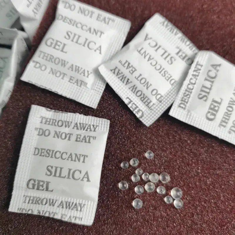 Chất Khử Ẩm Silica Gel, Không Độc Hại, 50 / 100 Gói, Làm Ẩm Cho Phòng Và Nhà Bếp, Túi Hấp Thụ Absorber, Thích Hợp Cho Quần Áo Và Bảo Quản Thực Phẩm 3