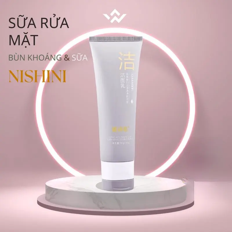 [MUA 2 TẶNG 1] SỮA RỬA MẶT DẠNG ỐNG ĐÔI CHỨA SỮA VÀ BÙN KHOÁNG NISHINI Skincare Dưỡng Da，100g Đường