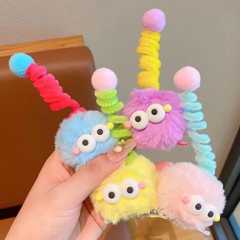 Teletubbies kẹp tóc ngộ nghĩnh than bánh kẹp tóc mắt to dễ thương trẻ em xoắn tóc bóng mỏ vịt kẹp cô gái mũ đợt hàng 4