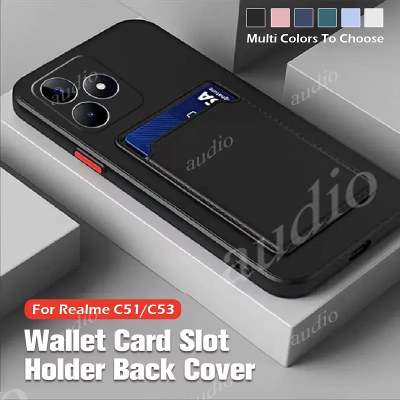 For Realme Note 50 C51 C53 NFC 4G 2024 Silicone Soft Card Wallet Casing boleh letak gambar Camera Shockproof caseoh harga phone case hodoh for Realmy realme Note50 51C 53C RealmeC51 RealmeC53 4G Coque Capas protector back cover