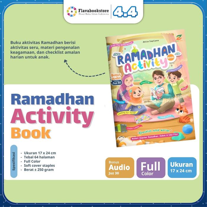 Gambar Ziyadbooks - Buku Aktivitas Ramadhan Anak - Ramadhan Activity Book - Buku Kegiatan Ramadhan TPQ, SD, MI, TK dari Flava bookstore Kab. Sukoharjo Tokopedia