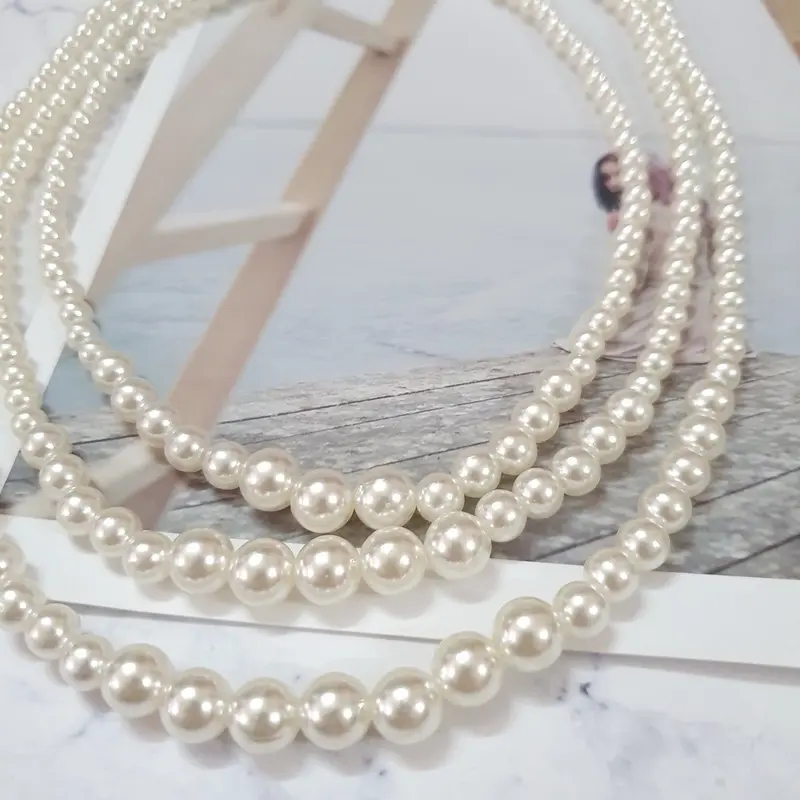 ￼[Phụ kiện áo dài] Chuỗi Vòng cổ Ngọc Trai Nhân Tạo phong cách tiểu thư 6