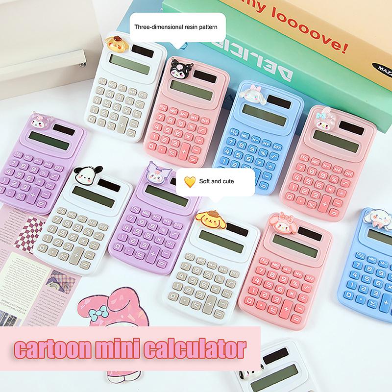 Product Introduction of Portable Cute Kawaii Mini Cute Calculator Cartoon Creative Digit Calculator Office School Supplies Students Stationery Gifts 15