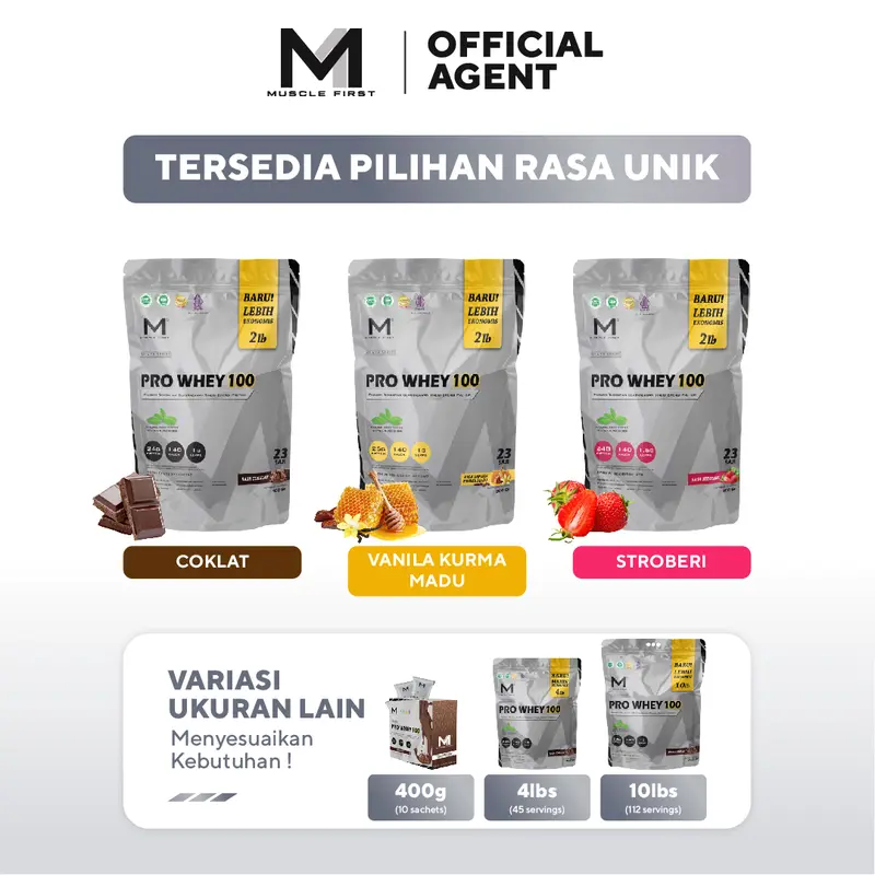M1 Muscle First Pro Whey 100 2lbs Whey Protein 900gr 23 Serving 5