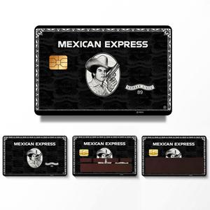 Pegatina para tarjeta de crédito Express Mexicana, 4 piezas ultrafinas impermeables y resistentes a rasguños, pegatina decorativa personalizada para tarjeta bancaria para exteriores