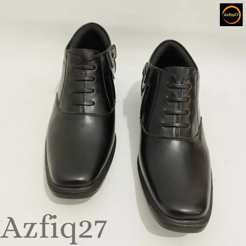 Sepatu Pdh Terbaru Model Tali Mati Pengencang Resleting YKK Original Azfiq27 #7 Dop 8