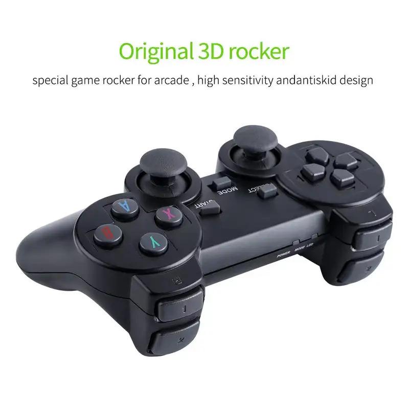 Update Retro Video Game Console 2.4G Wireless Console Game Stick 4k 20000 Game 64G Portable Dendy Game Console for GBA/FC/PS1/MD 5