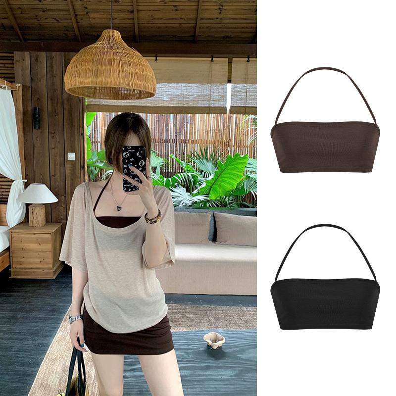 Áo Ba Lỗ Nữ, Phong Cách Cổ Yếm Gợi Cảm Và Nóng Bỏng, Lưng Đẹp, Thanh Lịch Thường Ngày, Lười Biếng Và Dễ Phối Đồ, Nữ Hoàng Thương Lượng/Mẹ Thiên Chúa, Hàng Mới Về Mùa Hè, Nội Thất # 63150