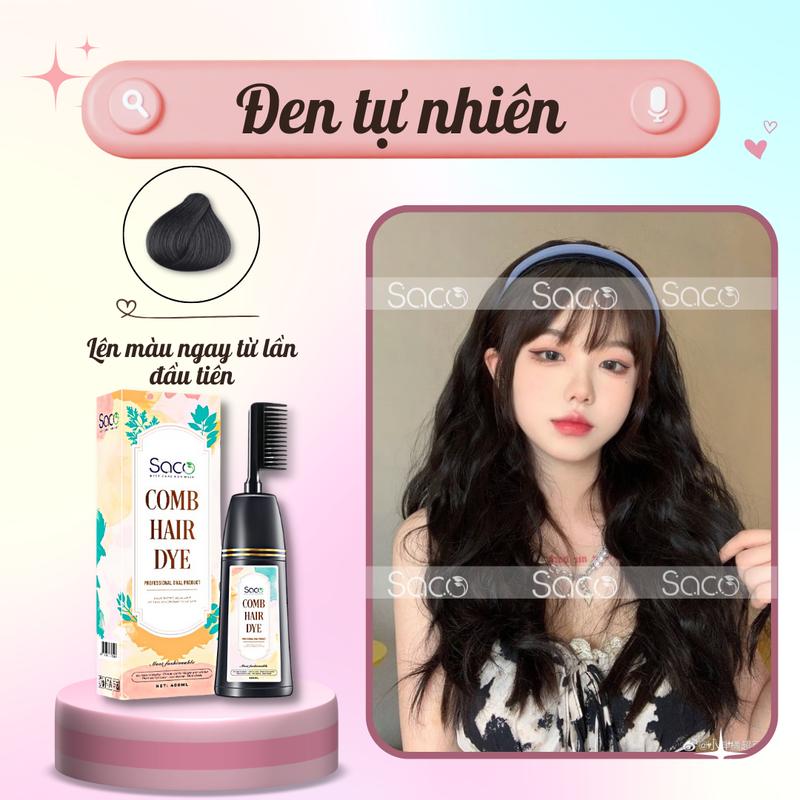 LƯỢC SACO PHỦ BẠC CHÍNH HÃNG dầu gội nhuộm tóc lên màu CHUẨN ĐẸP từ mọi nền tóc ĐEN TỰ NHIÊN