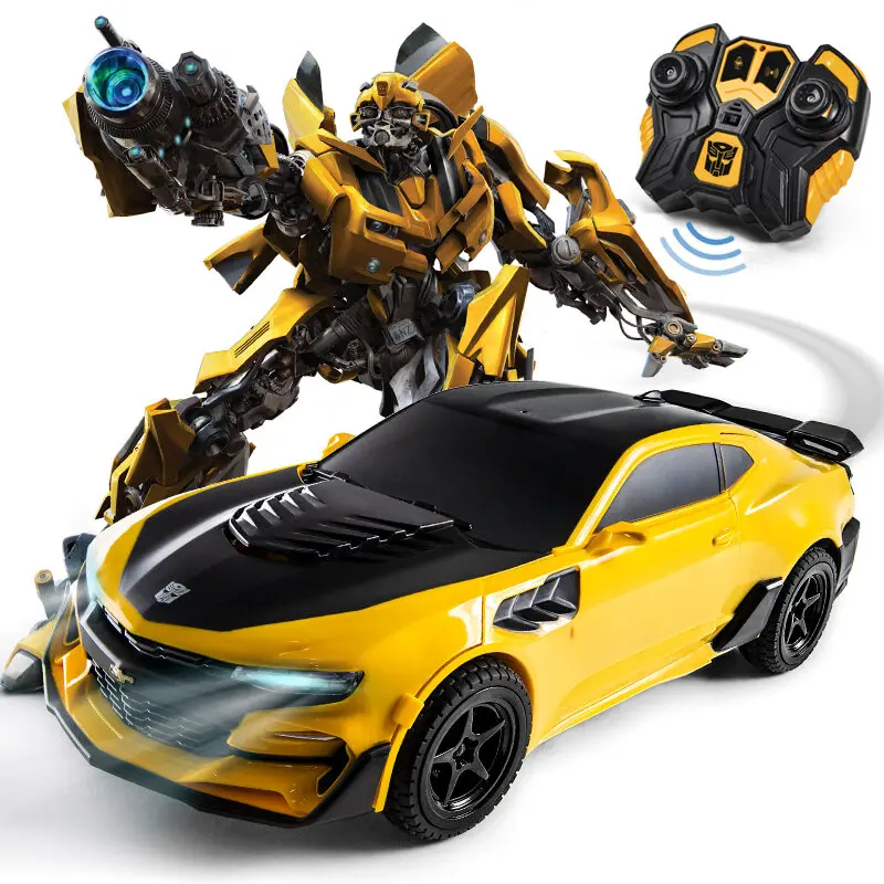 Transformer Toy ly Auized Remote Control Children's Toy Car Bumblebee Optimus Prime Robot Boy Girl Anime Car Model Bumblebee