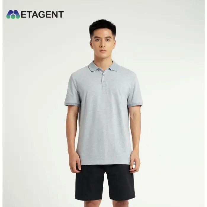 [OUTLET-Không đổi trả] Áo Polo thun nam trơn FORM RỘNG dáng Regular Fit Metagent MS 57E3484