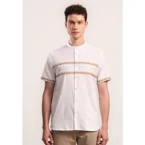 MOC Kemeja Koko Lengan Pendek Pria GHAVALI-WHITE