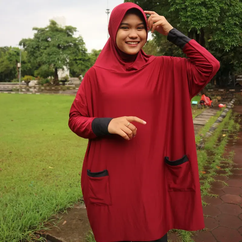 Hijab Lengan, Jilbab Lengan, Jilbab bergo praktis, Jilbab terusan, hijab syar'i kerudung nyaman syari  instan  Panjang Muslim 3