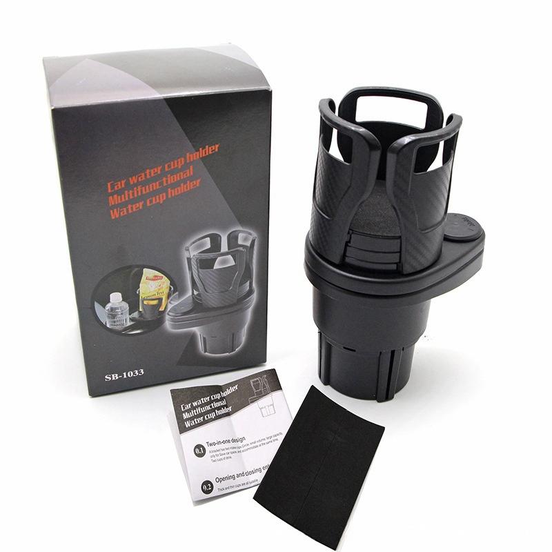 Giá đỡ cốc trên ô tô có thể điều chỉnh đa năng Bộ mở rộng 2 trong 1 Bộ tổ chức trên ô tô Khay đựng đồ ăn nhẹ & thiết kế la bàn Giá đựng đồ ăn nhẹ di động Lưu trữ đồ uống 5