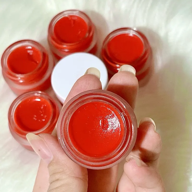 (Sỉ 10 hủ ủ môi ) Ủ Môi Collagen Lựu Đỏ Happy Lip HP GRUOP 10g Hỗ trợ mềm mướt môi, kích Hồng mờ thâm môi. Kích màu môi sau phun xăm 4
