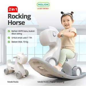 Molion Mainan Anak Kuda-Kudaan Anak 2in1 HDPE Edukatif 1-6 Tahun Mainan Anak Rocking Horse 001-M1007