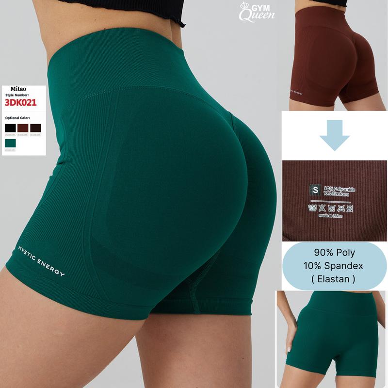 Quần đùi mitao 3DK021 tập Gym Quần tập Yoga dệt kim chun đào mẫu mới vải dệt cao cấp 10% Elastane Sport