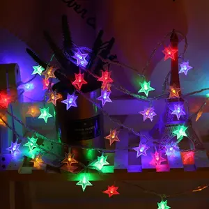 BISA COD L5682 [8 meter] Lampu Natal / Lampu Tumbler Natal Model Bintang Warna Warni Hias LED Natal Tahan Air 42 LED / Lampu Natal Tahan Air Impor