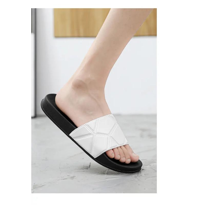 Product Introduction of 2025 new zebra and lip striped slippers, neutral and fashionable home slippers 15