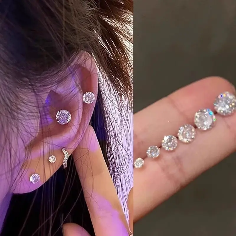 2PCs Magnetic Ear Clip without Ear Hole Six Claw Ear Bone Earrings Fashion Exquisite Ornament Accessories