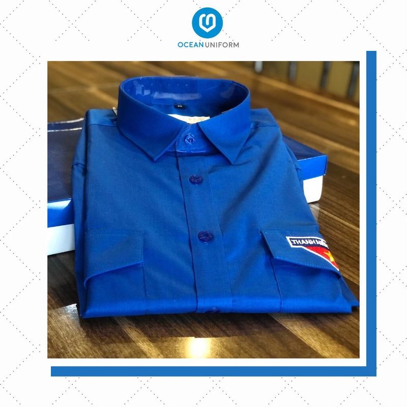 Áo đoàn thanh niên sơ mi nam nữ dài tay cao cấp Ocean Uniform